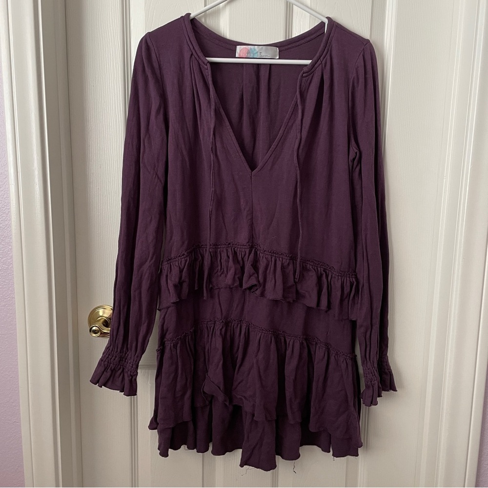 Free People Purple Beach Cover Up Dress